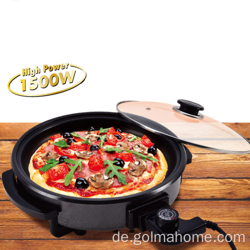 Elektrische Pizzapfanne 30cm runde Pfanne Elektrische Pfanne Antihaft-Pfanne Grillpfanne